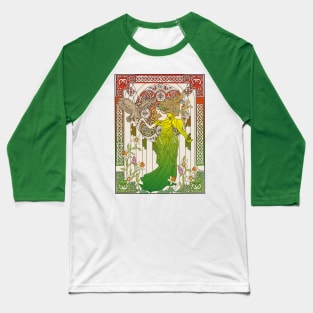 Celtic Woman (cream on green) Baseball T-Shirt